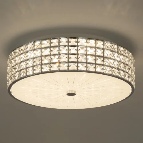 Люстра потолочная LED с пультом RGB Портал CL32415G1 Citilux прозрачная на 1 лампа, основание хром в стиле современный с пультом фото 3