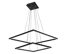 Люстра подвесная LED Альтис 08229,19(4000K) Kink Light чёрная на 1 лампа, основание чёрное в стиле модерн хай-тек квадраты