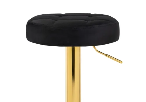 Барный стул Marun black / gold 15675 Woodville, чёрный/велюр, ножки/металл/золотой, размеры - *840***390*390 фото 4