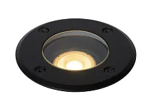 Встраиваемый светильник Biltin 11801/01/30 Lucide уличный IP67 чёрный 1 лампа, плафон чёрный в стиле современный GU10