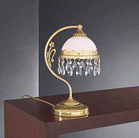 Настольная лампа P 7961 P Reccagni Angelo белая 1 лампа, основание золотое латунь металл в стиле классика 