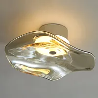 Светильник потолочный CHARIN B Cognac 223961-23 ImperiumLoft янтарный 1 лампа, основание хром в стиле современный 