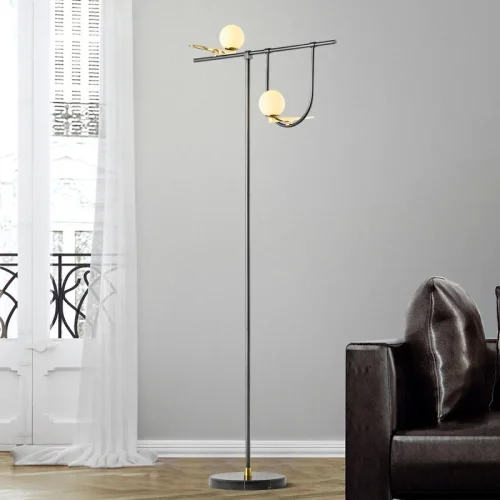 Торшер Yanzi LED Floor Lamp 101358-26 ImperiumLoft белый на 2 лампы, основание голубое в стиле современный фото 7 Торшер Yanzi LED Floor Lamp 101358-26 ImperiumLoft белый на 2 лампы, основание голубое в стиле современный фото 7
