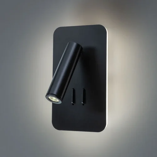 Бра LED Electra A8233AP-1BK Arte Lamp чёрный на 1 лампа, основание чёрное в стиле современный для чтения фото 2
