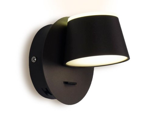 Бра с выключателем LED Sota FW168 Ambrella light чёрный на 1 лампа, основание чёрное в стиле хай-тек современный 
