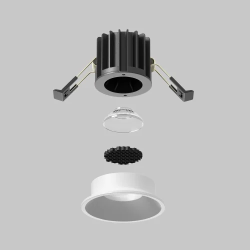 Светильник точечный LED Round DL058-7W2.7K-W Maytoni белый на 1 лампу, основание белое в стиле современный хай-тек круглый фото 5