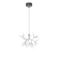 Люстра подвесная LED 9022-27S LOFT IT белая на 27 ламп, основание серебряное в стиле флористика современный ветви