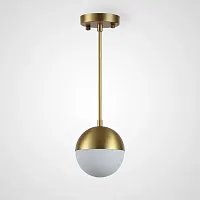 Светильник подвесной BALL 140547-26 ImperiumLoft белый 1 лампа, основание латунь в стиле минимализм 