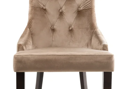 Деревянный стул Elegance dark walnut / fabric beige 11138 Woodville, бежевый/ткань, ножки/дерево/коричневый, размеры - ****520*580 фото 4