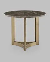 Журнальный столик Кассия 60*60, темная керамика, сталь шампань УТ000041501 Stool Group столешница чёрная из мрамор