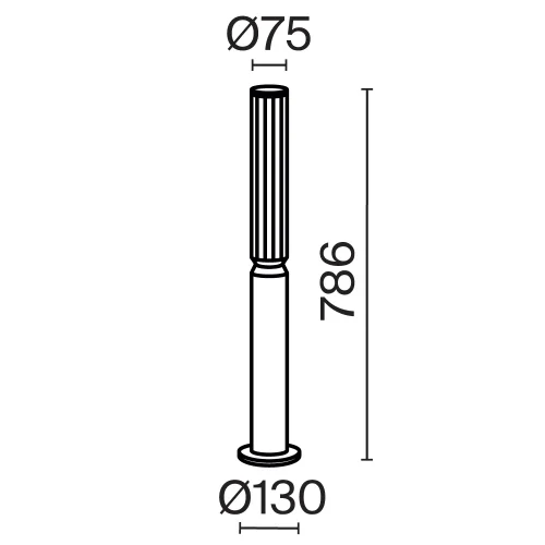Парковый светильник LED Lit O593FL-L12GF3K Maytoni уличный IP65 графит на 1 лампу, плафон белый в стиле современный хай-тек LED фото 11