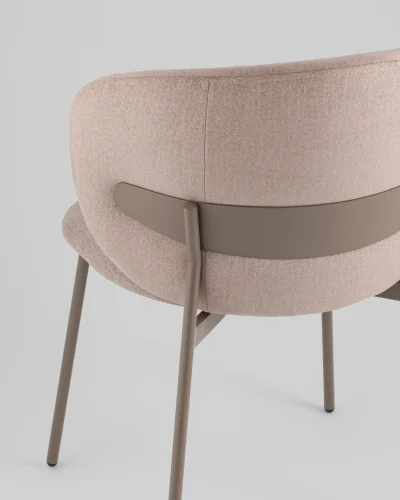 Стул Блейз велюр бежевый, каркас бежево-серый УТ000039827 Stool Group, бежевый/велюр, ножки/металл/чёрный, размеры - ***** фото 3