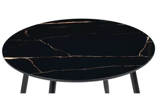 Стеклянный стол Анселм обсидиан / черный 500931 Woodville столешница чёрная из стекло фото 3