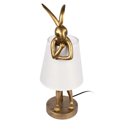 Настольная лампа Lapine 10315/A White LOFT IT белая 1 лампа, основание золотое смола в стиле современный животные фото 5