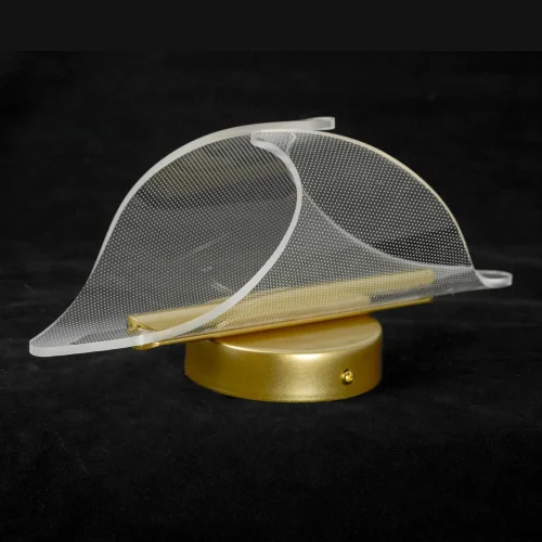 Бра LED Bradford LSP-7295 Lussole прозрачный на 1 лампа, основание матовое золото в стиле современный хай-тек  фото 4