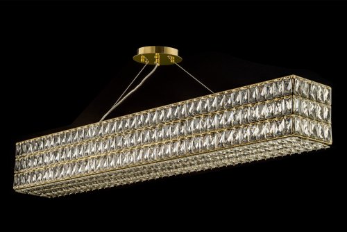 Люстра подвесная Lioni E 1.5.100x16.100 G Arti Lampadari прозрачная на 8 ламп, основание золотое в стиле современный классический фото 4
