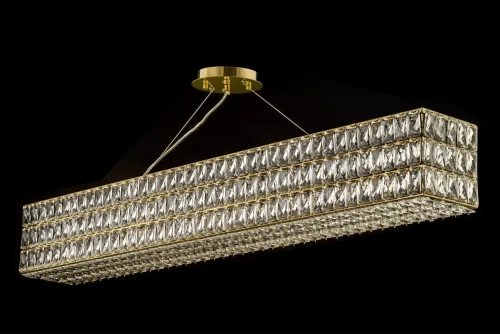 Люстра подвесная Lioni E 1.5.100x16.100 G Arti Lampadari прозрачная на 8 ламп, основание золотое в стиле современный классический фото 4