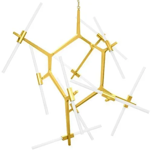 Люстра подвесная Struttura 742203 Lightstar белая на 20 ламп, основание матовое золото в стиле современный хай-тек  фото 3