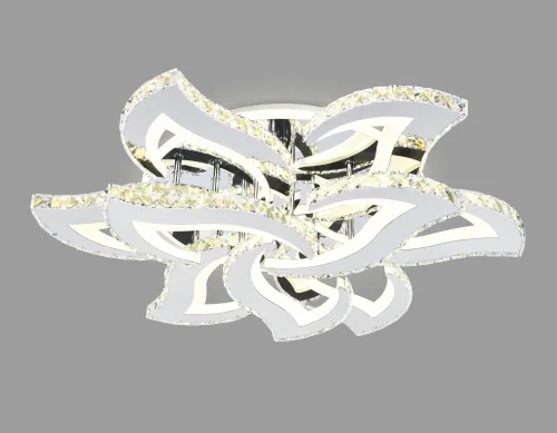 Люстра потолочная с пультом FA1725 Ambrella light прозрачная на 1 лампу, основание хром в стиле современный хай-тек с пультом фото 5