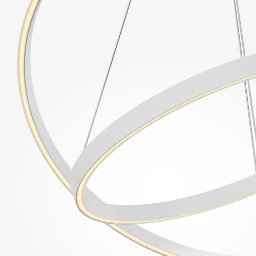 Люстра подвесная LED Rim MOD058PL-L74WK Maytoni белая на 1 лампу, основание белое в стиле современный хай-тек минимализм кольца фото 2