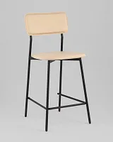 Стул барный Mikkie, бежевый УТ000039224 Stool Group, бежевый/экокожа, ножки/металл/чёрный, размеры - *****