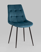 Стул Флекс New, велюр сине-зеленый УТ000039291 Stool Group, зелёный/велюр, ножки/металл/чёрный, размеры - *830****