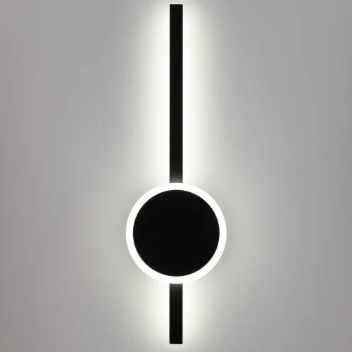 Бра с выключателем LED Стиг CL203301 Citilux чёрный на 1 лампа, основание чёрное в стиле современный хай-тек отражённый свет фото 3