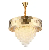 Люстра подвесная Dzhoell APL.823.03.12 Aployt прозрачная на 12 ламп, основание золотое в стиле современный 