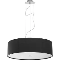 Люстра подвесная Viviane Black 6774-NW Nowodvorski чёрная на 3 лампы, основание хром в стиле минимализм 