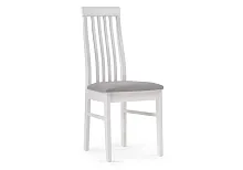 Деревянный стул Рейнир серый / белый 528938 Woodville, серый/велюр, ножки/массив березы/белый, размеры - ****450*500