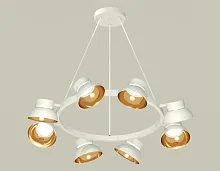 Светильник подвесной XB9195101 Ambrella light золотой белый 8 ламп, основание белое в стиле хай-тек современный 