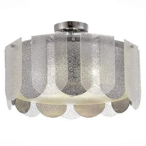 Люстра потолочная Erzo SLE1125-102-06 Evoluce серая на 6 ламп, основание хром в стиле современный 