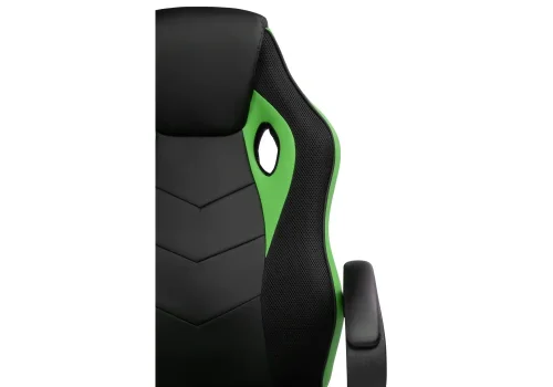 Кресло игровое Kard black / green 15249 Woodville, зелёный/искусственная кожа, ножки/пластик/чёрный, размеры - *1210***620*690 фото 7