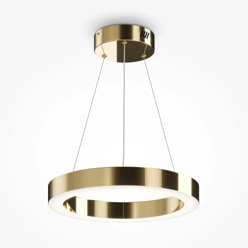 Светильник подвесной LED Saturno MOD415PL-L36BS4K Maytoni латунь на 1 лампу, основание латунь в стиле современный хай-тек кольца фото 2