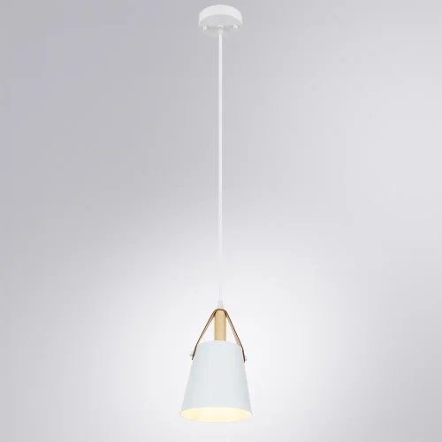 Светильник подвесной Thomas A7032SP-1WH Arte Lamp белый 1 лампа, основание белое в стиле лофт современный  фото 3