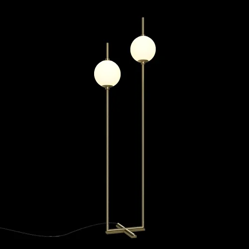 Торшер LED The Sixth Sense Z020FL-L12BS3K Maytoni белый на 2 лампы, основание латунь в стиле современный фото 14