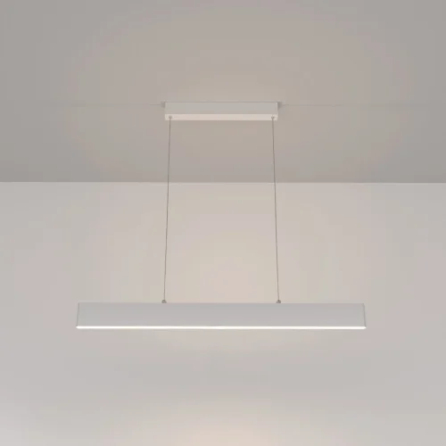 Светильник подвесной LED Step P010PL-L23W Maytoni белый 1 лампа, основание белое в стиле хай-тек линейный фото 2