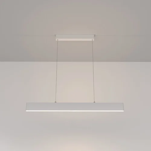 Светильник подвесной LED Step P010PL-L23W Maytoni белый на 1 лампу, основание белое в стиле хай-тек линейный фото 2