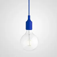 Светильник подвесной Muuto E27 Blue 186752-22 ImperiumLoft без плафона 1 лампа, основание синее в стиле скандинавский 