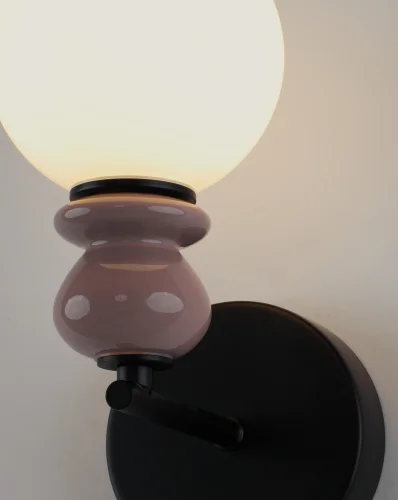 Бра LED Glaze V11703-WL Moderli белый на 1 лампу, основание чёрное в стиле современный фото 4