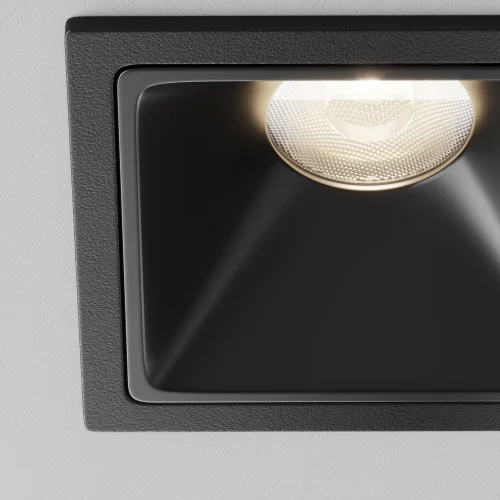 Светильник точечный LED Alfa LED DL043-01-10W4K-SQ-B-1 Maytoni чёрный на 1 лампу, основание чёрное в стиле современный хай-тек квадратный фото 7