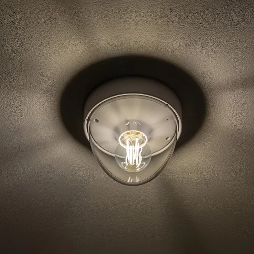 Светильник потолочный Nook 7972-NW Nowodvorski прозрачный на 1 лампу, основание белое в стиле современный фото 3