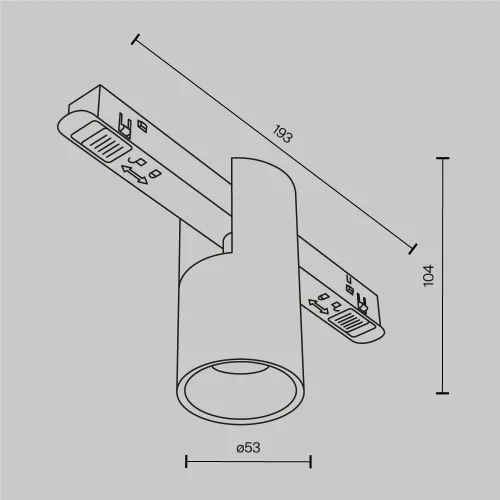 Трековый светильник LED Magnetic track system Exility TR122-2-7W3K-BS Maytoni латунь для шинопроводов серии Magnetic track system Exility латунь фото 9