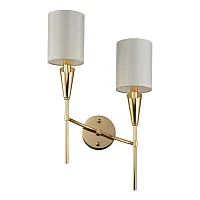 Бра Luiza V10031-2W Moderli бежевый 2 лампы, основание золотое в стиле современный 