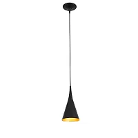 Светильник подвесной Gocce SL874.423.01 ST-Luce чёрный 1 лампа, основание чёрное в стиле хай-тек 