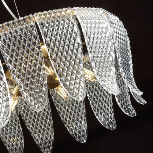 Светильник подвесной Beatris 5296/5 Lumion прозрачный 5 ламп, основание матовое золото в стиле современный  фото 5