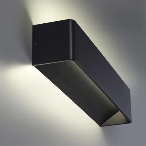 Настенный светильник LED Asa 359166 Novotech уличный IP65 чёрный 1 лампа, плафон чёрный в стиле хай-тек современный LED фото 2