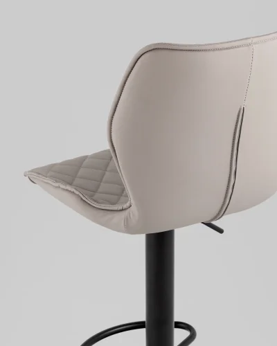 Стул барный Dome, экокожа, серый (набор 2 шт) УТ000039936 Stool Group, серый/экокожа, ножки//чёрный, размеры - ****445*520 фото 4