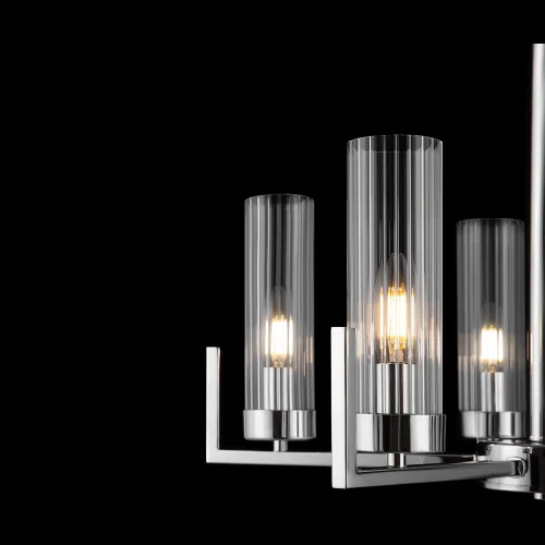 Люстра подвесная Adeline FR5214PL-05CH Freya прозрачная на 5 ламп, основание хром в стиле современный  фото 3