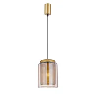 Светильник подвесной Galler 4346-1P F-promo янтарный 1 лампа, основание матовое золото в стиле лофт 
